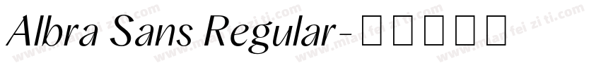 Albra Sans Regular字体转换